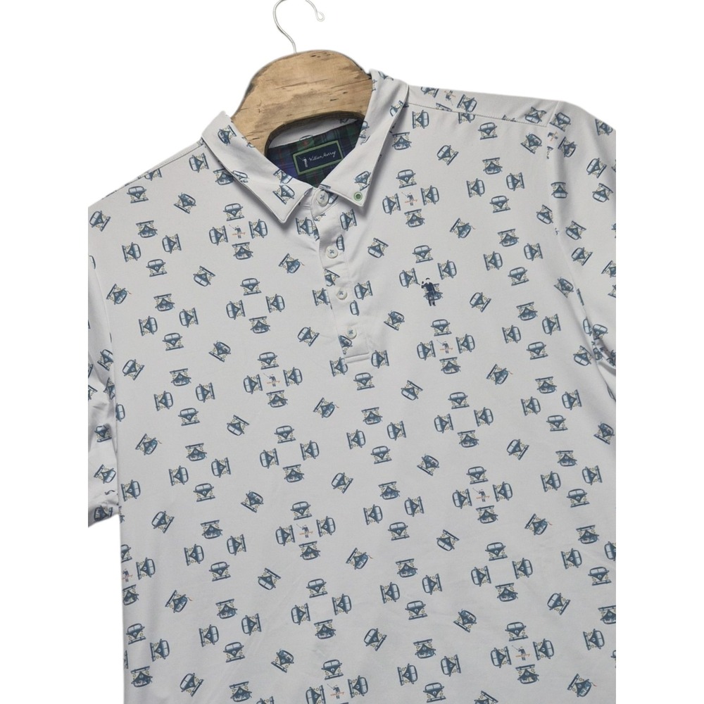 William Murray Polo Shirt Size 2XLVoyens White Old fashion Cocktail Short Sleeve